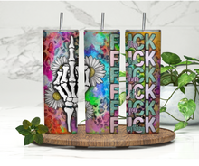 Load image into Gallery viewer, F*ck everything floral leaopard Tumbler