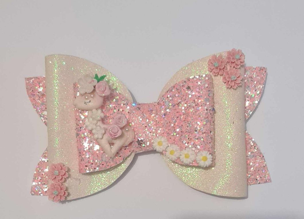 Deer floral clay bow