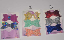 Load image into Gallery viewer, Set of 3 pigtail Bows