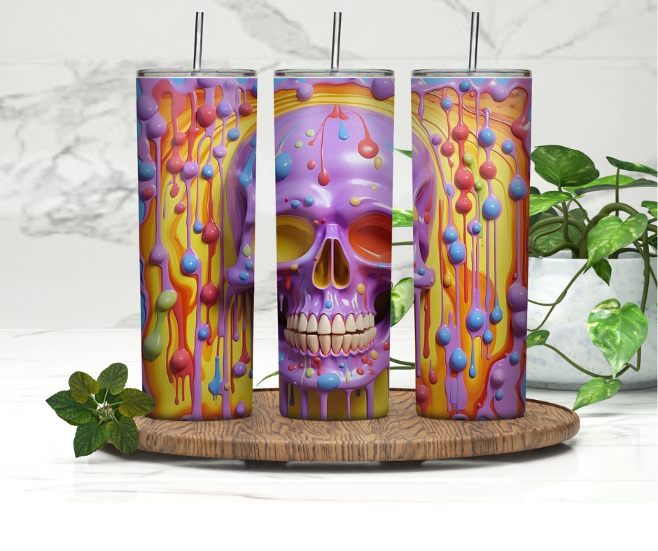 Colourful skull Tumbler