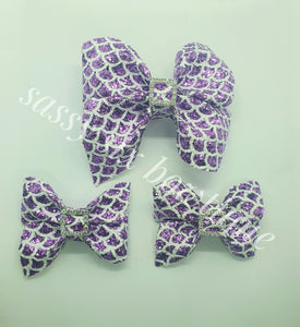 Mermaid scales torrie-jane bow- purple