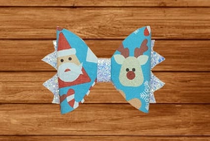 Santa and Reindeer bow